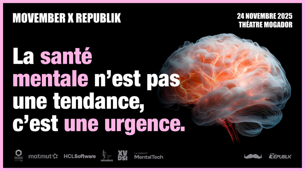 Apidata soutient l'événement Movember x Républik, une journée dédiée à la santé mentale.